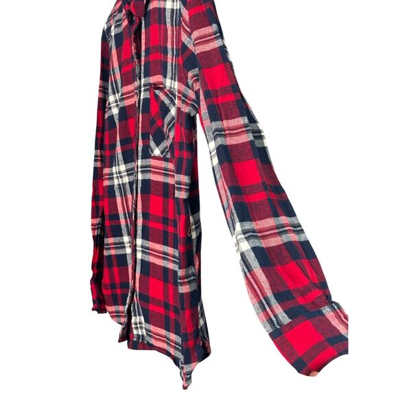 Woolrich Red & Black Buffalo Plaid Flannel Shirt Large - Picture 2 of 5